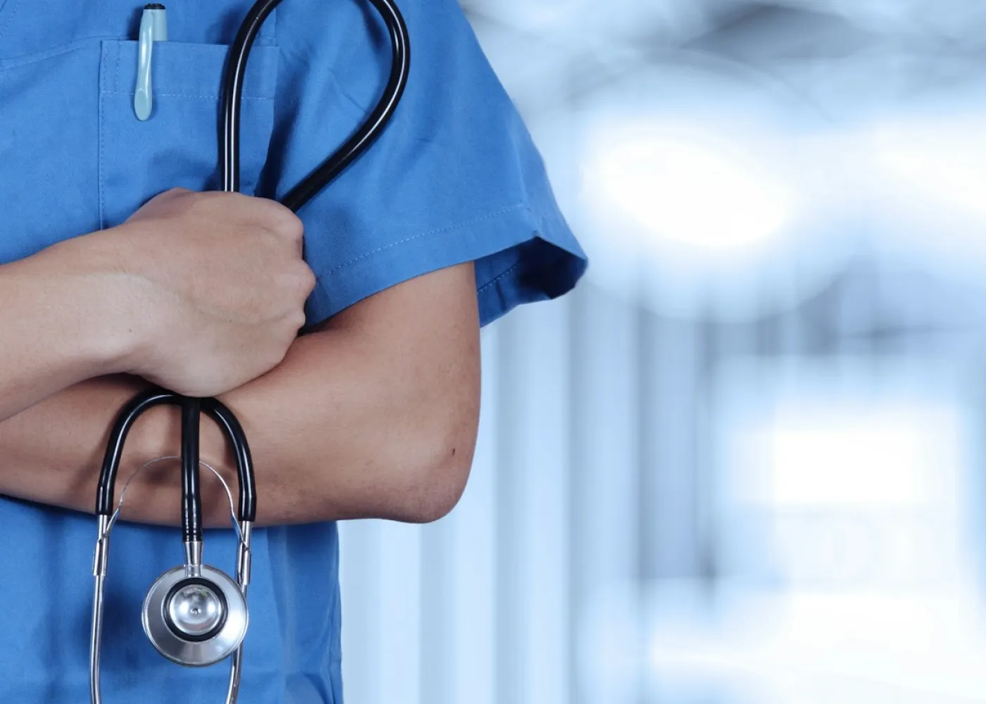 Nurses and doctors standing together